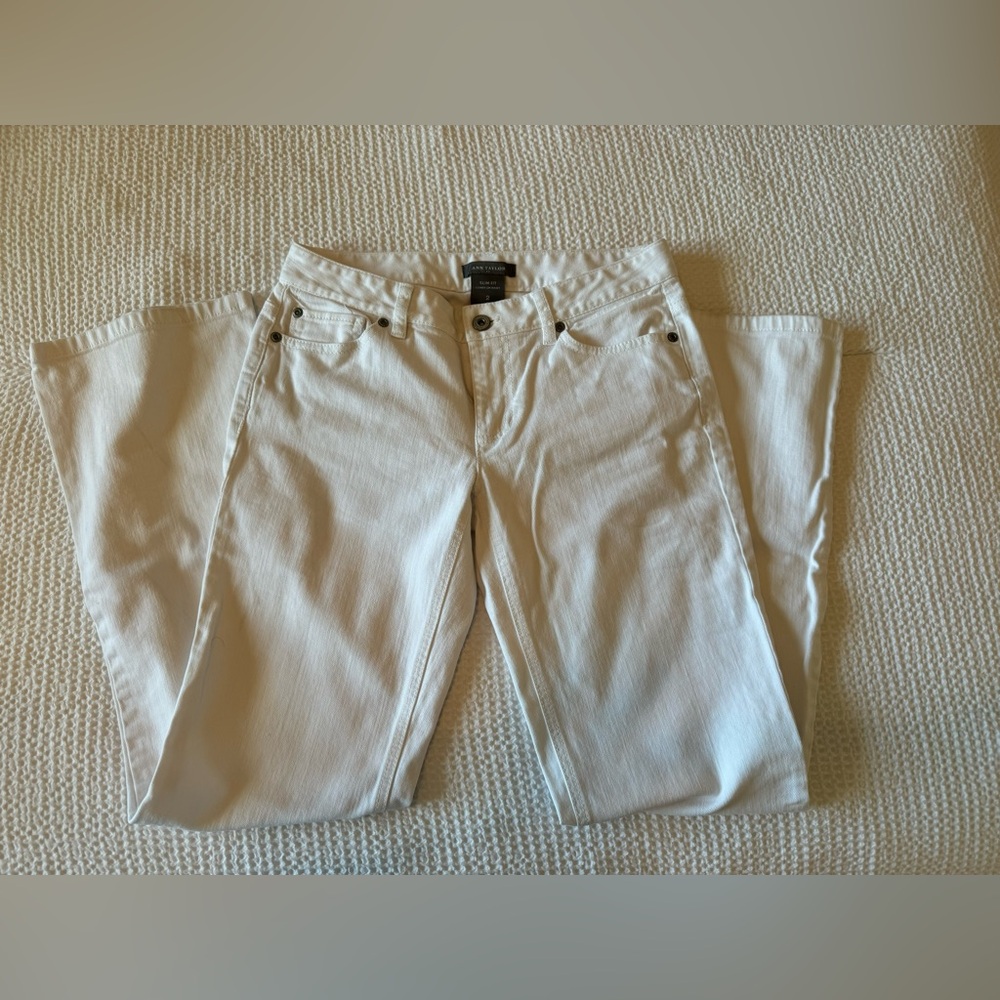 Ann Taylor straight leg low rise jeans